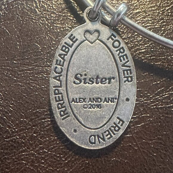 Alex and Ani Because I love you, Sister II Expandable Bangle Bracelet - Picture 3 of 5